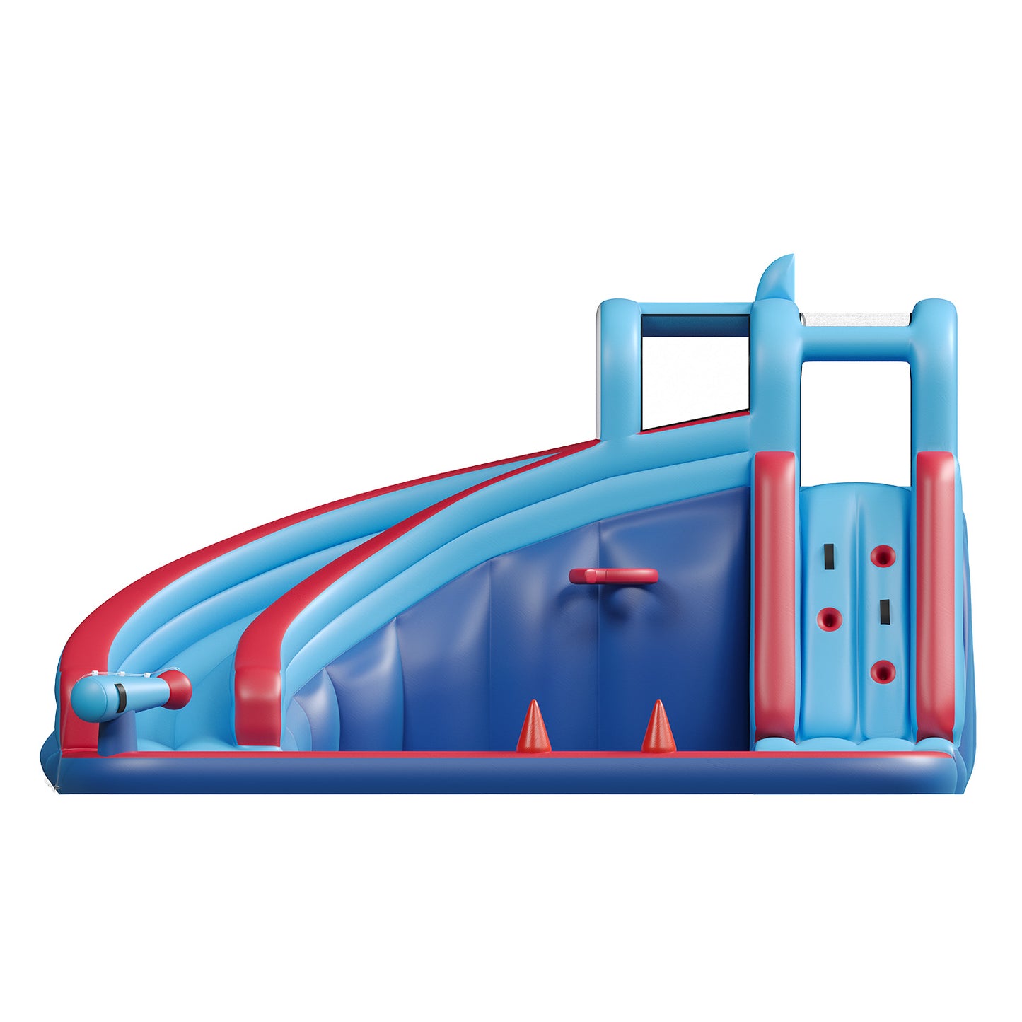 Clouddwell Inflatable Water Slide for Kids with 450W Blower, 5 in 1 Water Park Bounce House for Outdoor Summer Fun, Shark Theme, 10x12FT