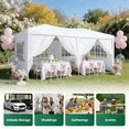 ClouDDwell Pop up Canopy, Party Tent, 10x20 ft. Portable Outdoor Event, Instant Shelter Canopy with 6 Removable Sidewalls and 1 Carry Bag, White