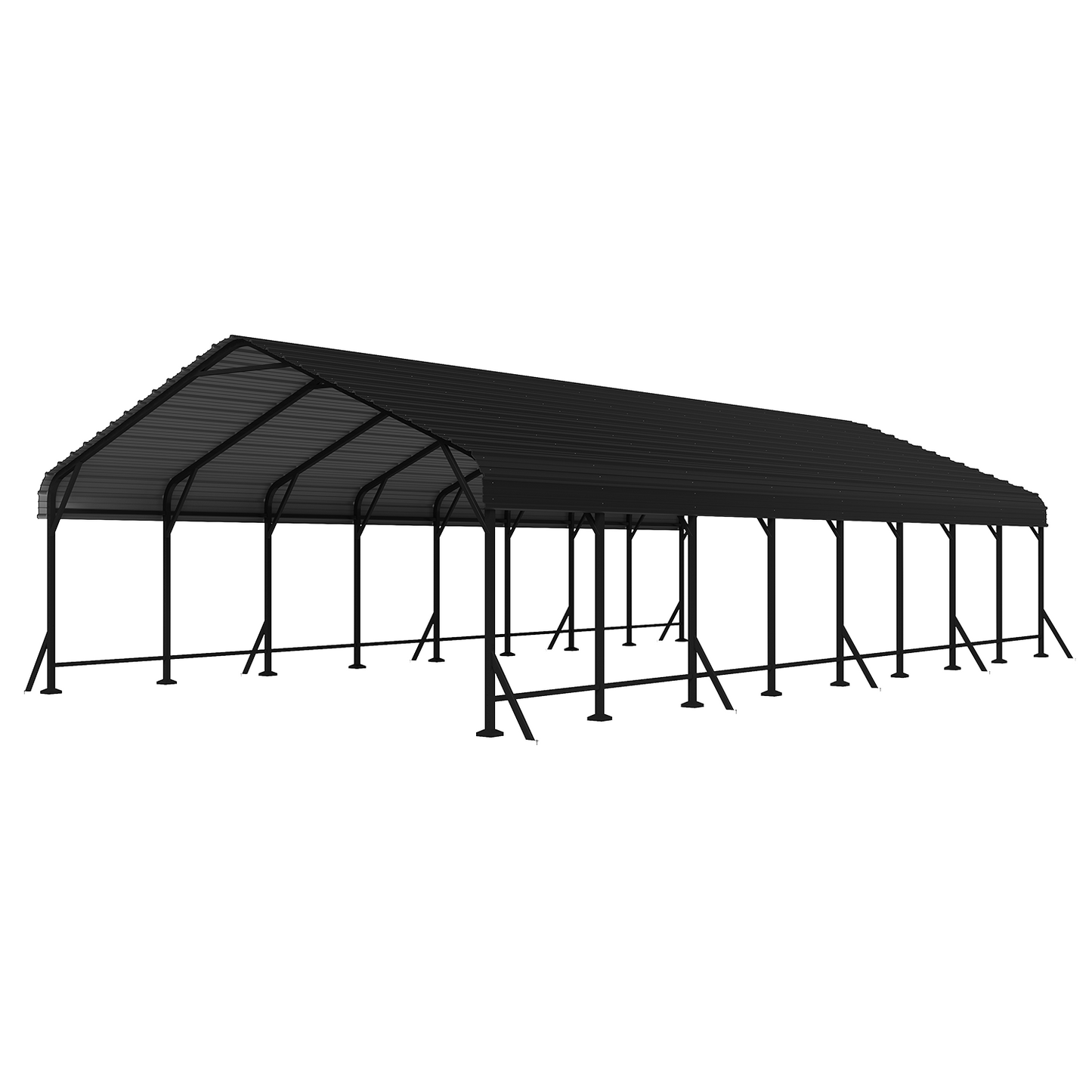Clouddwell 20x40FT Metal Carport, Heavy Duty Carport Canopy with Reinforced Frame & Galvanized Roof, Car Tent, Garage Shelterf for Car, Pickup, Truck, Boat