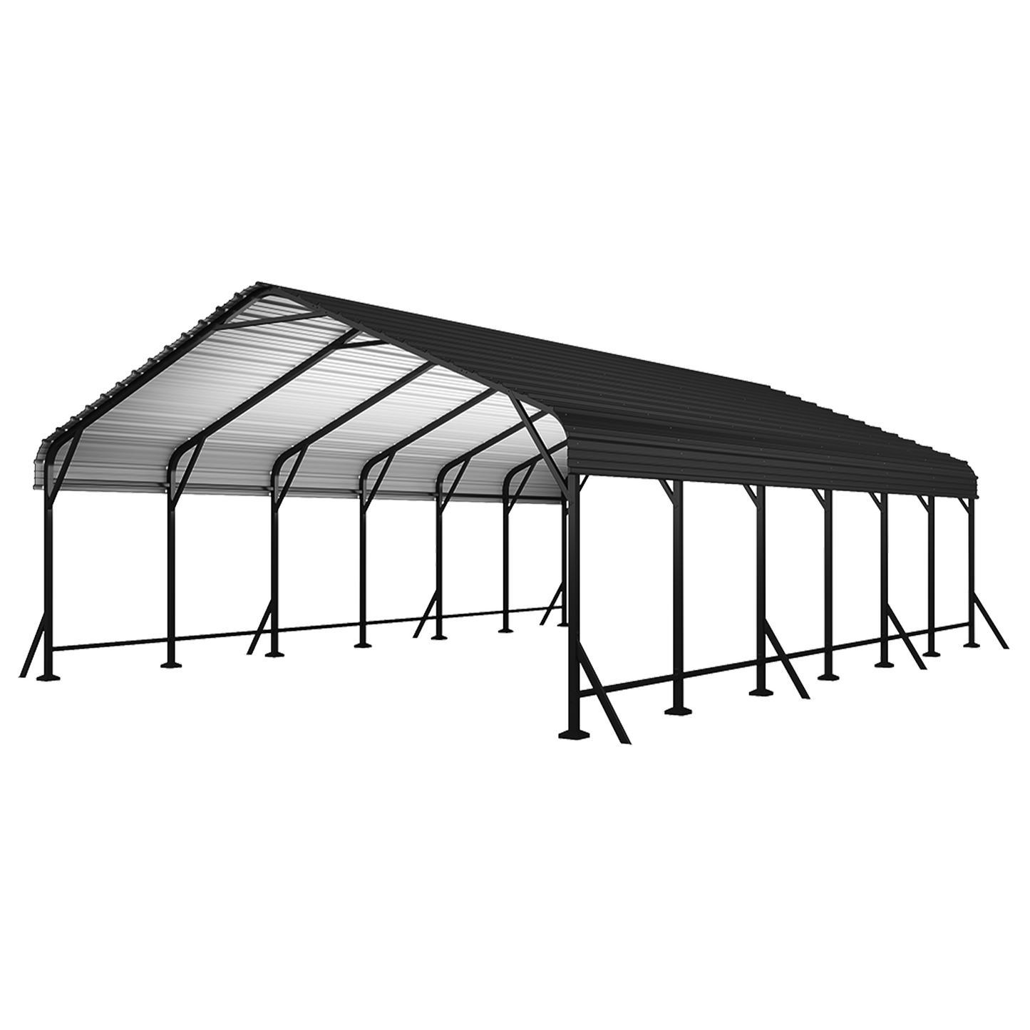 Clouddwell 20x30FT Metal Carport, Heavy Duty Carport Canopy with Reinforced Frame & Galvanized Roof, Car Tent, Garage Shelterf for Car, Pickup, Truck, Boat