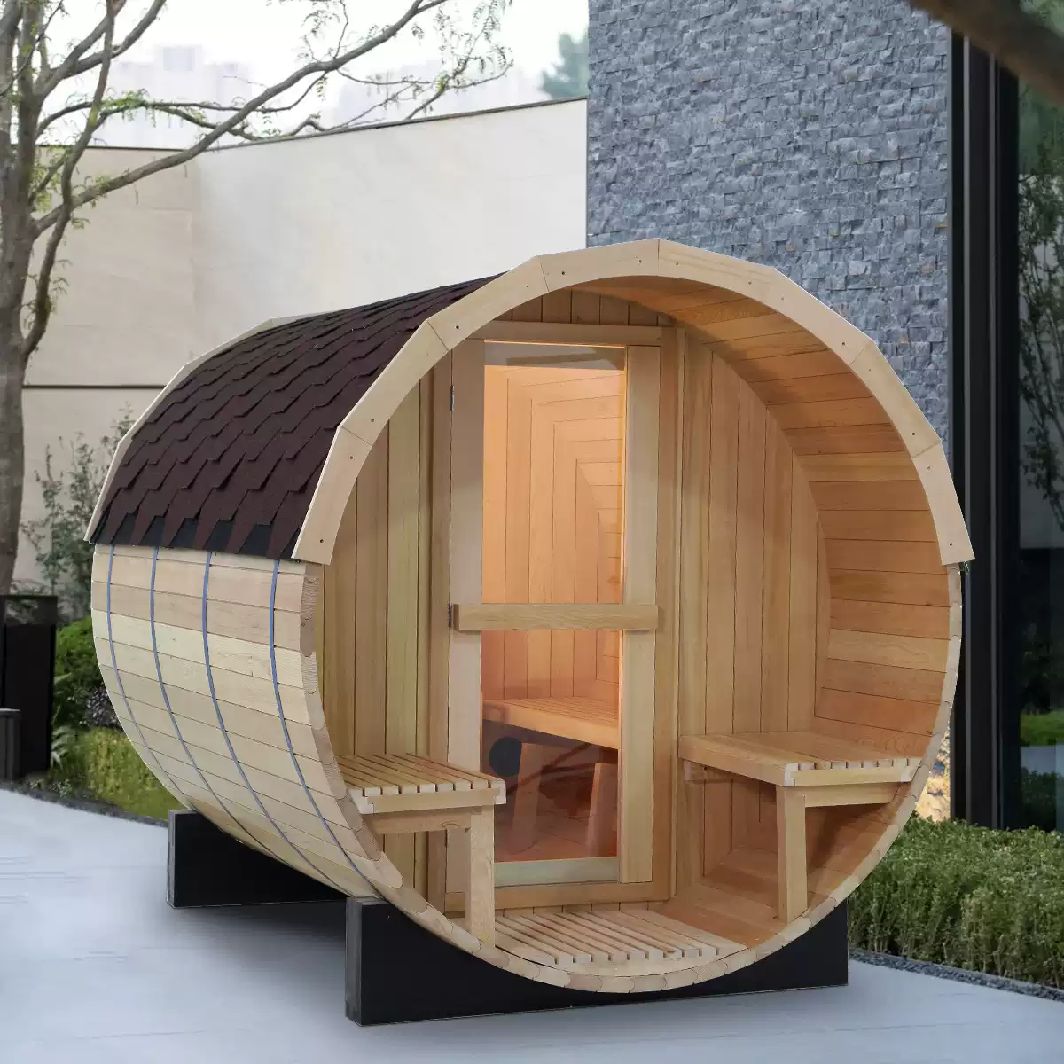 Clouddwell SAUNAS for 1- to 2-Person with Red Light Therapy & Bluetooth Speakers