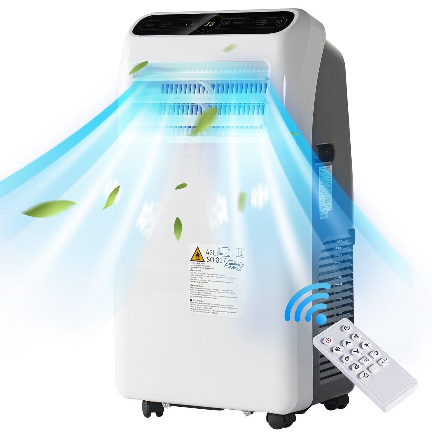 Clouddwell 10000 BTU Portable Air Conditioners,3 In 1 with Complete Window Mount Exhaust Kit, 350 m3/hour AC Capacity