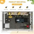 Sunmthink 6.4' x 4' Outdoor Storage Shed with Roof & Lockable Door, Metal Tool Shed for Backyard, Garden