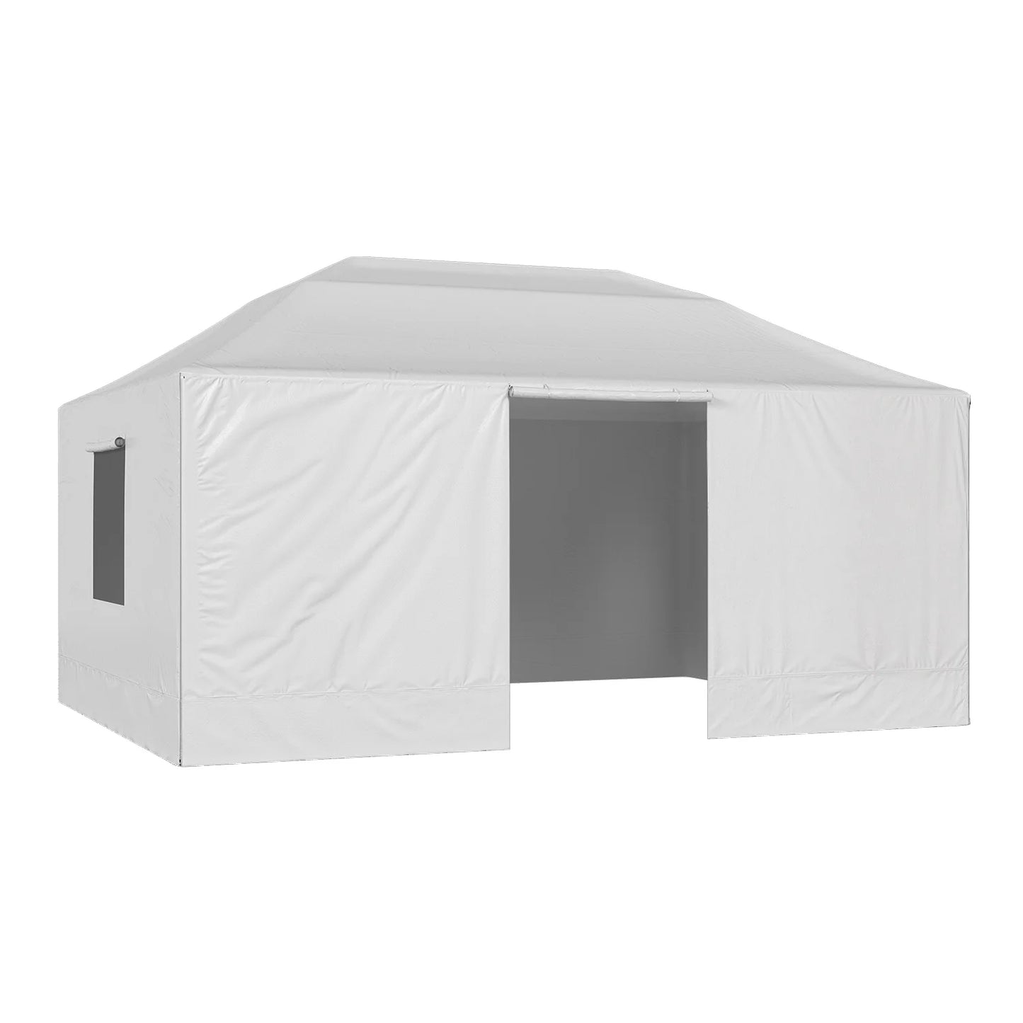 Clouddwell 16'x12' Hardtop Winter Gazebo Cover - All-Weather Waterproof Enclosed Storage with Sidewalls & Screens, White (Gazebo Not Included)