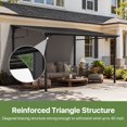 Clouddwell 10x12 FT Black Aluminum Hardtop Canopy, Wall-Attached Outdoor Patio Cover with Slanted Roof for Garden and Backyard Shade