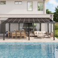Clouddwell 20x10 FT Black Aluminum Hardtop Pavilion, Elegant Outdoor Pergola with Permanent Roof for Patio & Garden