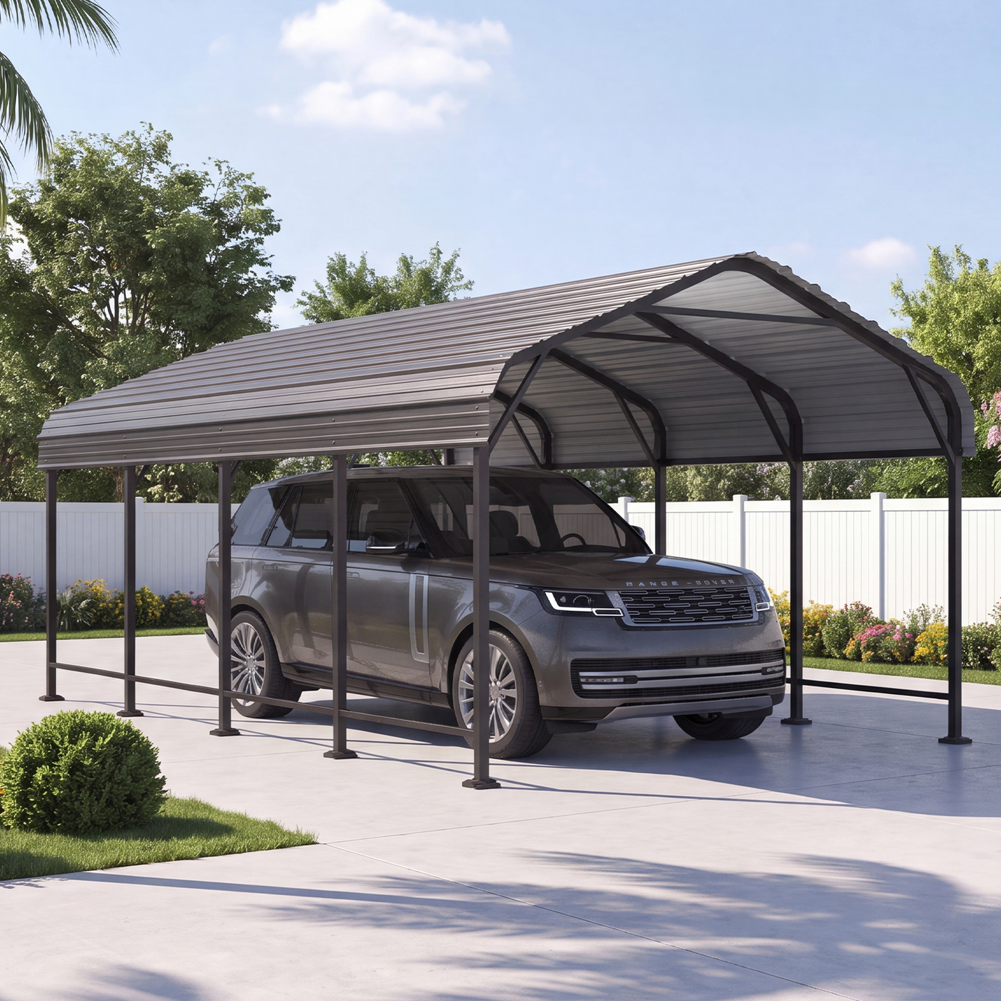 Clouddwell 12x20FT Metal Carport, Heavy Duty Carport Canopy with Reinforced Frame & Galvanized Roof, Car Tent, Garage Shelterf for Car, Pickup, Truck, Boat