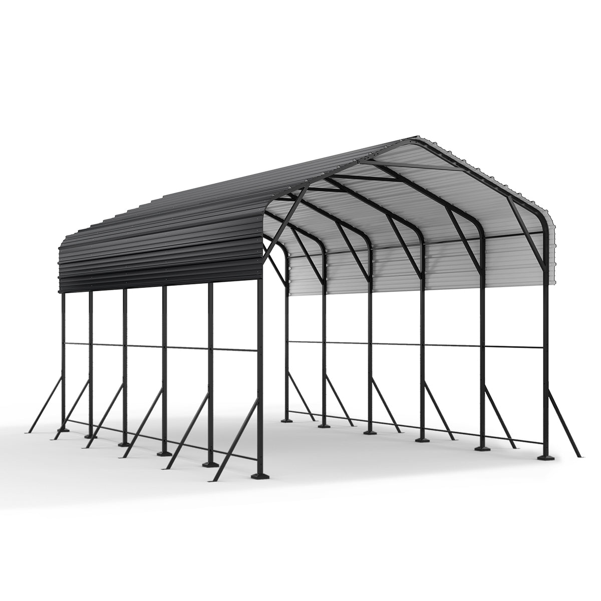 Dateyes 14x25FT RV Metal Carport, Heavy Duty Carport Canopy with Reinforced Frame & Galvanized Roof, Car Tent, Garage Shelterf for Car, , Truck, Boat