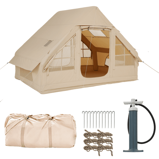 Dateyes Inflatable Camping Tent for 4-8 Person, Quick Setup Family Tent, Waterproof Windproof Outdoor Shelter with UV Protection, Lightweight Portable Shelter for Camping, Beach and Festivals