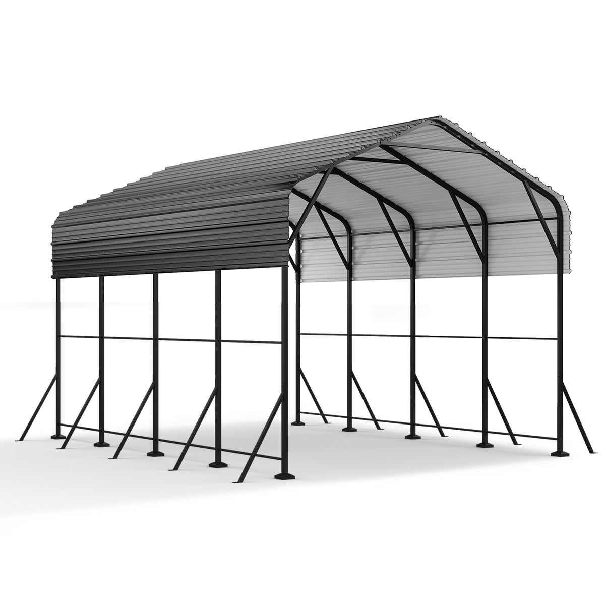 Dateyes 14x20FT RV Metal Carport, Heavy Duty Carport Canopy with Reinforced Frame & Galvanized Roof, Car Tent, Garage Shelterf for Car, Truck, Boat