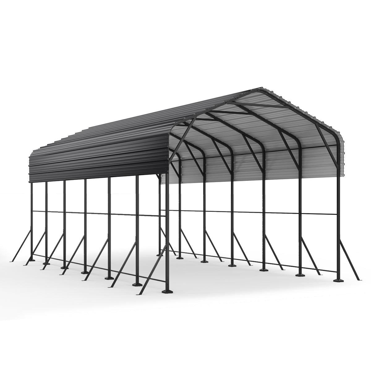 Dateyes 14x30FT RV Metal Carport, Heavy Duty Carport Canopy with Reinforced Frame & Galvanized Roof, Car Tent, Garage Shelterf for Car, Truck, Boat