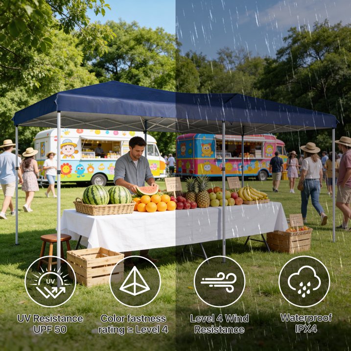 ClouDDwell Pop up Canopy, Party Tent, 10x20 ft. Portable Outdoor Event, Instant Shelter Canopy with 6 Removable Sidewalls and 1 Carry Bag, Blue