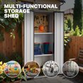 Clouddwell 2.5×1.5ft Outdoor Storage Cabinet Metal Garden Shed with 3 Layer Indoor