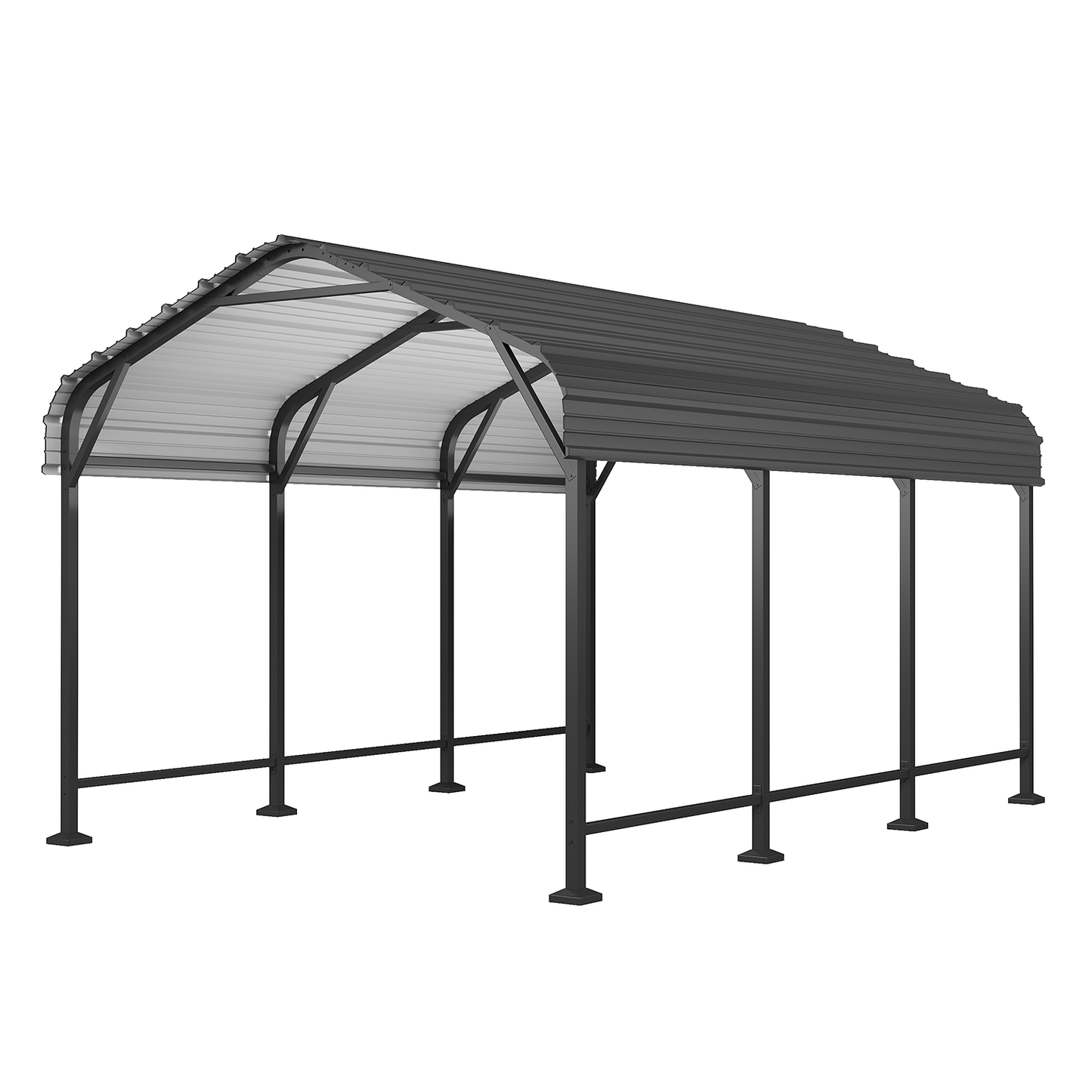 Clouddwell 10x15FT Metal Carport, Heavy Duty Carport Canopy with Reinforced Frame & Galvanized Roof, Car Tent, Garage Shelterf for Car, Pickup, Truck, Boat