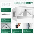 ClouDDwell Pop up Canopy, Party Tent, 10x20 ft. Portable Outdoor Event, Instant Shelter Canopy with 6 Removable Sidewalls and 1 Carry Bag, White