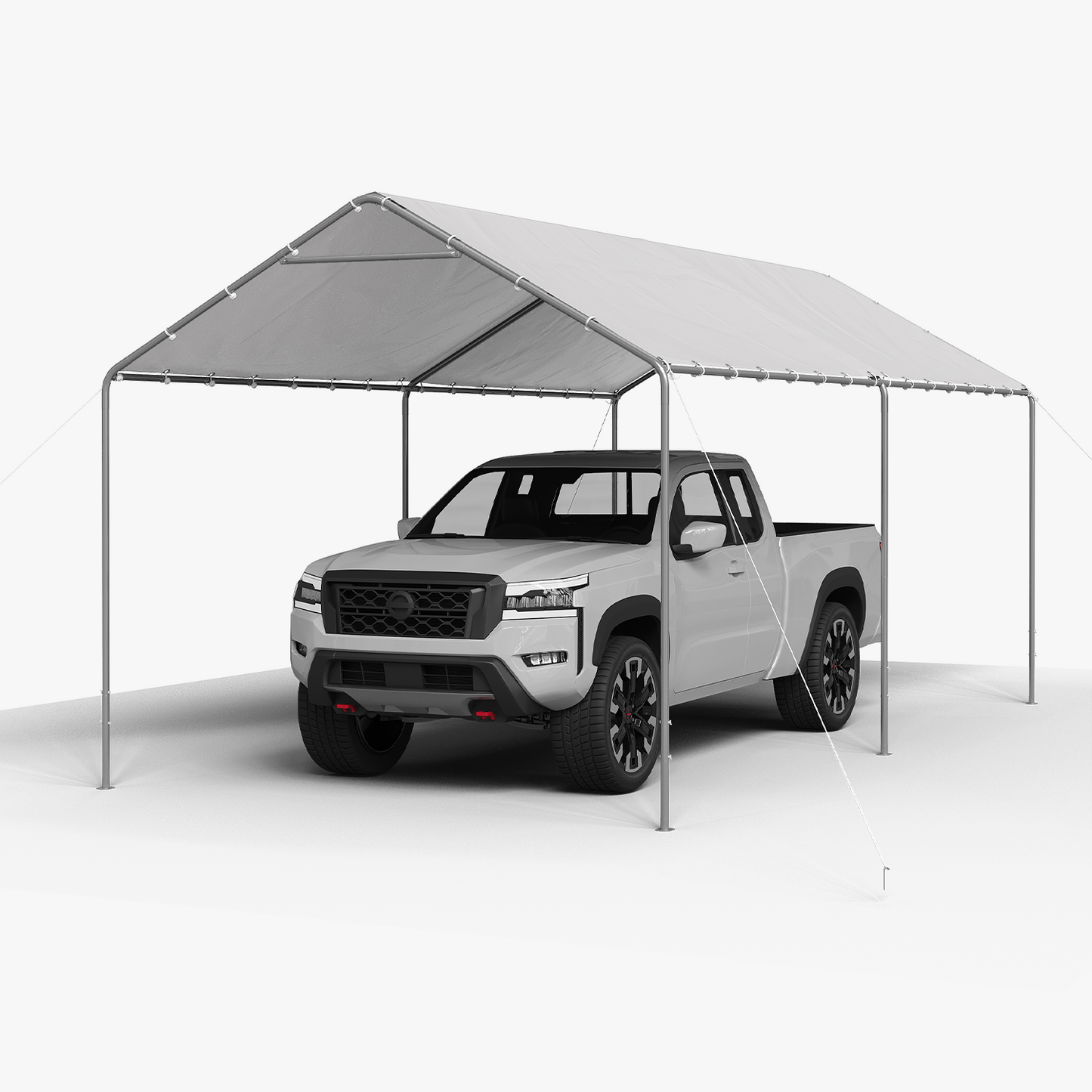 10x20 Ft Heavy Duty Carport, Portable Carport with Waterproof UV Resistant&Galvanized Steel Frame, Outdoor Car Canopy Shelter for Vehicle, Truck, Boat & Party Tent, White