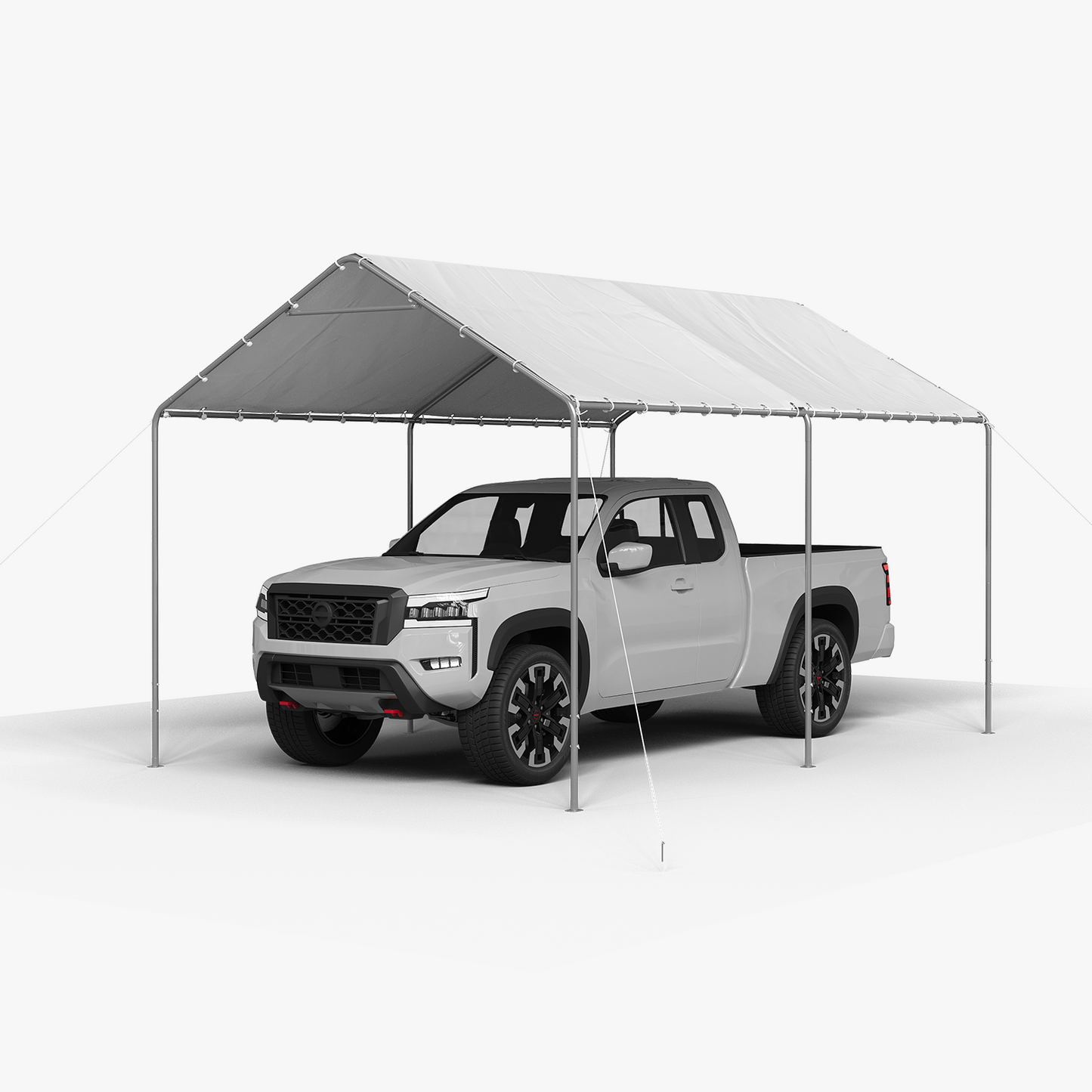 10x15 Ft Heavy Duty Carport, Portable Carport with Waterproof UV Resistant&Galvanized Steel Frame, Outdoor Car Canopy Shelter for Vehicle, Truck, Boat & Party Tent, White