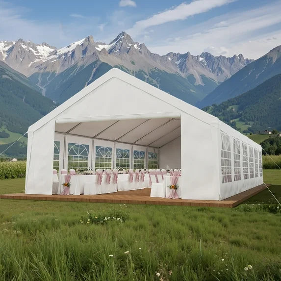 Clouddwell 40*20FT Party Tent,Heavy Duty Outdoor Awning Tent,with Removable Sidewalls, Commercial Wedding Big Tent,Carport, BBQ,UV 50+, Waterproof, White