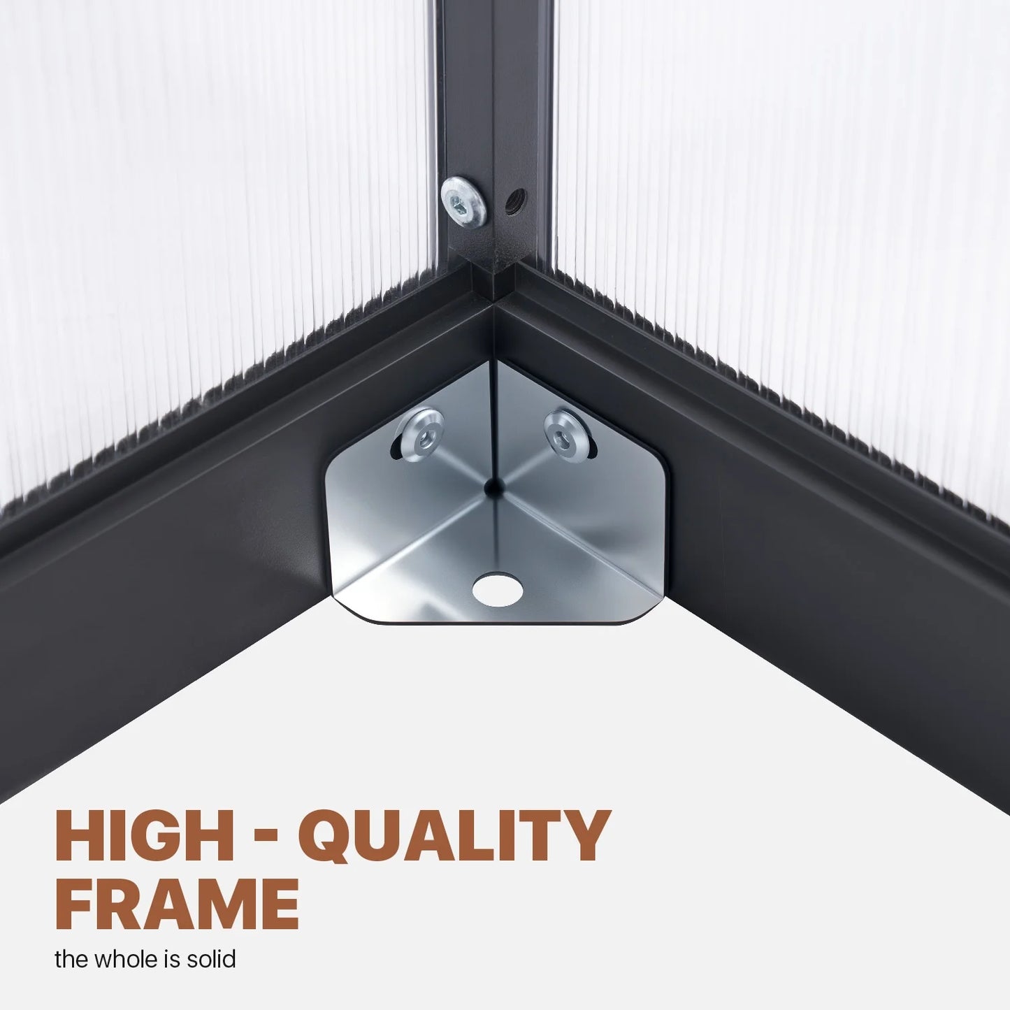 Clouddwell 4x6 FT Polycarbonate Panels Outdoor Greenhouse Sturdy Aluminum Frame