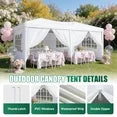 ClouDDwell Pop up Canopy, Party Tent, 10x20 ft. Portable Outdoor Event, Instant Shelter Canopy with 6 Removable Sidewalls and 1 Carry Bag, White
