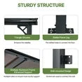 Clouddwell 10x10 FT Black Aluminum Hardtop Pavilion, Elegant Outdoor Pergola with Permanent Roof for Patio & Garden
