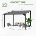Clouddwell 10x12 FT Black Aluminum Hardtop Pavilion, Elegant Outdoor Pergola with Permanent Roof for Patio & Garden