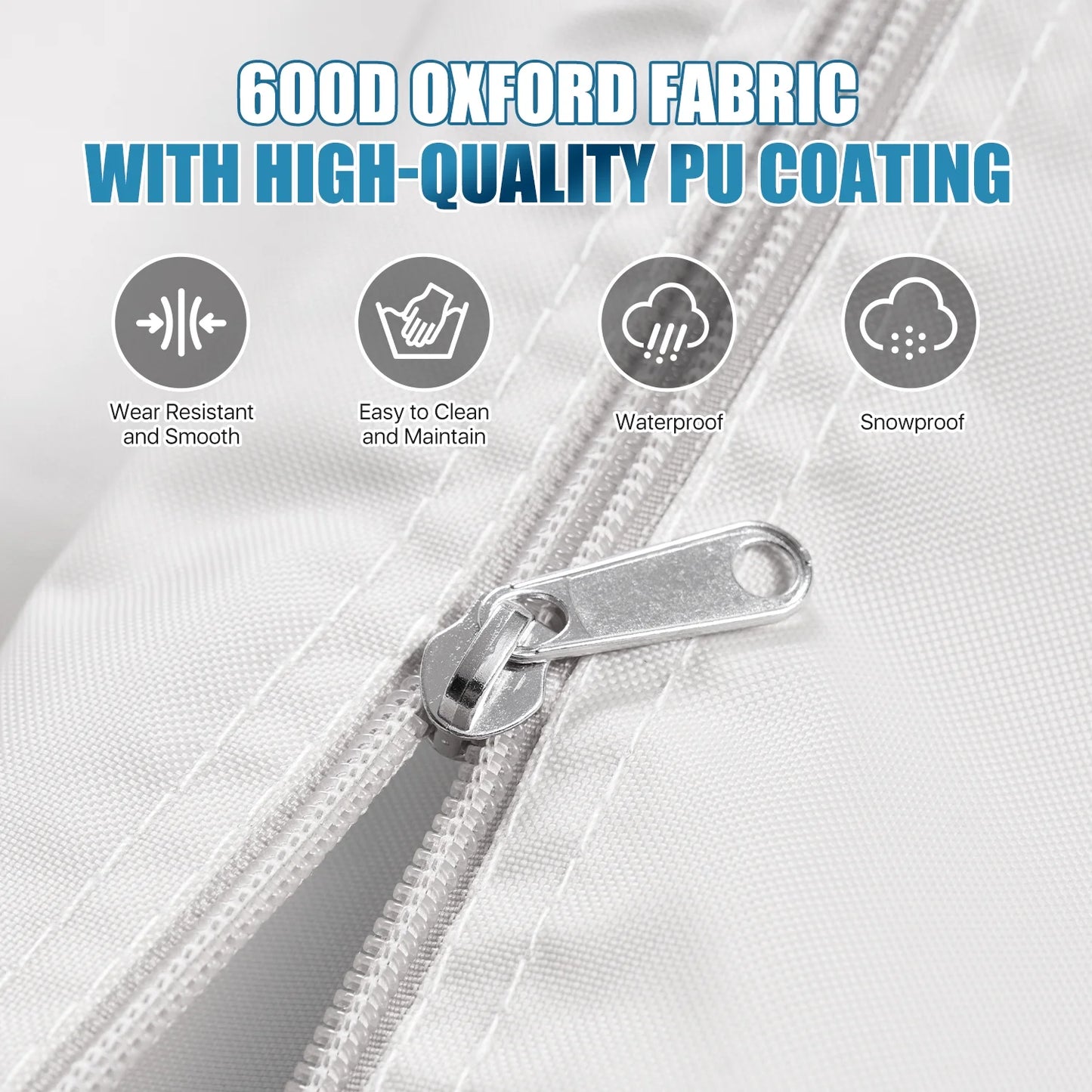 Sunmthink 12'x16' Double Top Gazebo Cover - 4-Season Enclosed Protection with Mesh Sidewalls & Waterproof Design,White (Gazebo Not Included)