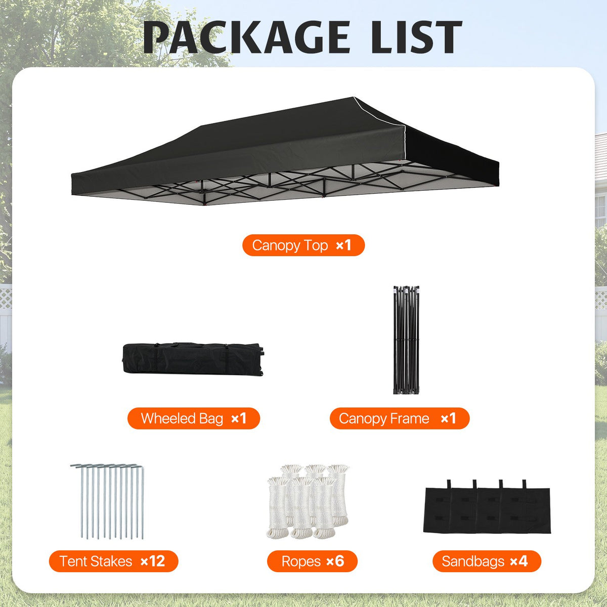 Dateyes 10x20FT Heavy Duty Pop Up Canopy Tent, Waterproof All Season Instant Tent for Outdoor Weddings & Party, Portable Event Tent with Roller Bag, Black