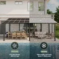 Clouddwell 20x10 FT Black Aluminum Hardtop Pavilion, Elegant Outdoor Pergola with Permanent Roof for Patio & Garden