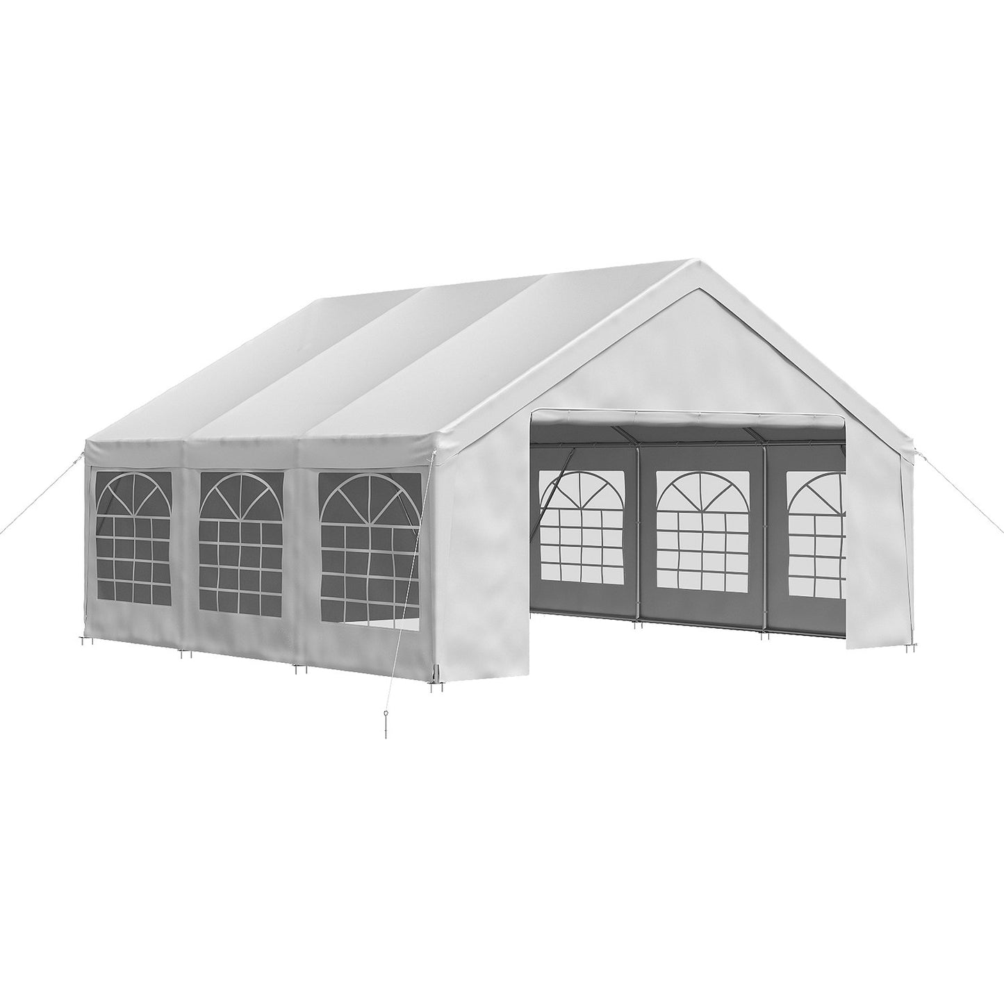Clouddwell 20*20FT Party Tent,Heavy Duty Outdoor Awning Tent,with Removable Sidewalls, Commercial Wedding Big Tent,Carport, BBQ,UV 50+, Waterproof, White