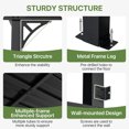Clouddwell 10x12 FT Black Aluminum Hardtop Canopy, Wall-Attached Outdoor Patio Cover with Slanted Roof for Garden and Backyard Shade