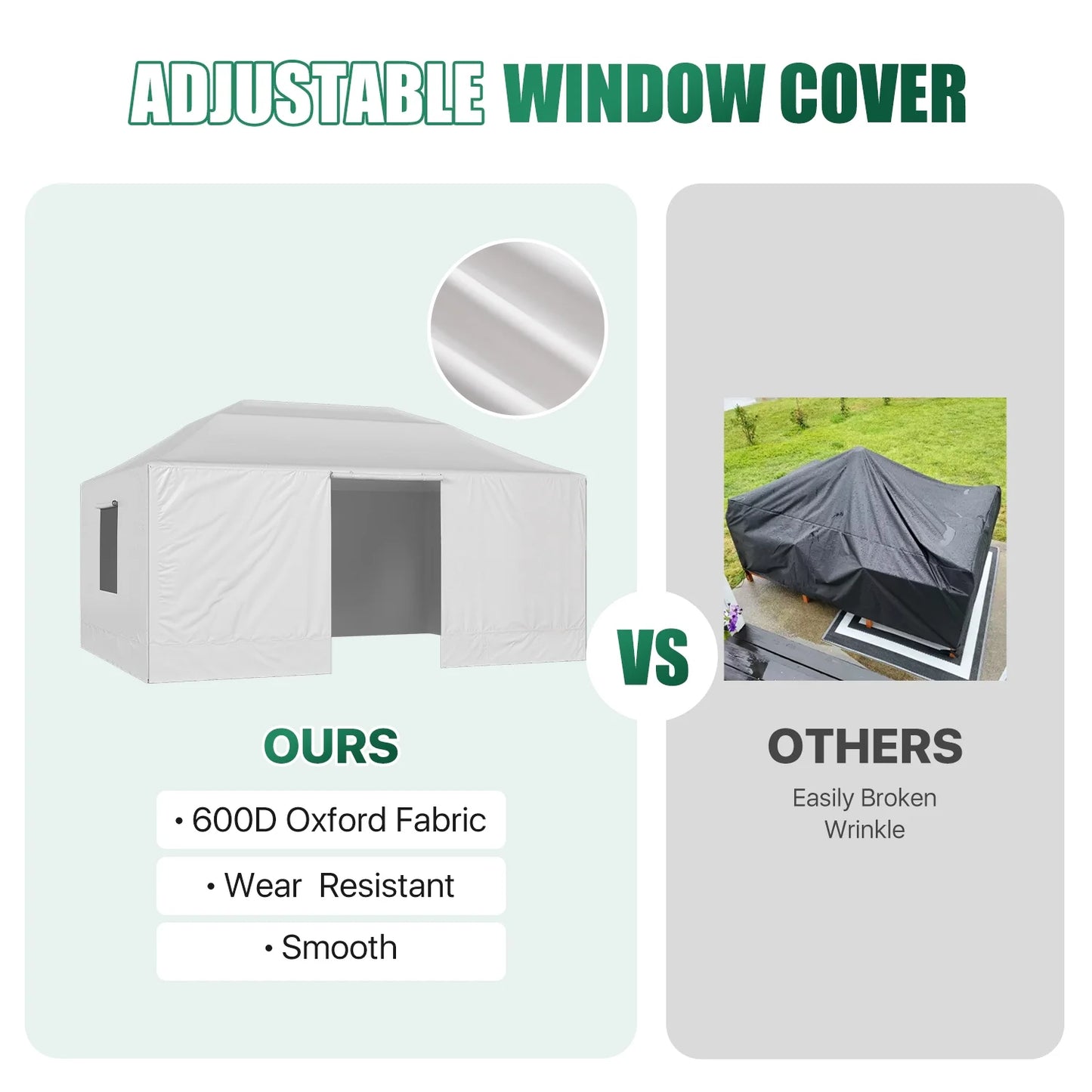 Clouddwell 16'x12' Hardtop Winter Gazebo Cover - All-Weather Waterproof Enclosed Storage with Sidewalls & Screens, White (Gazebo Not Included)