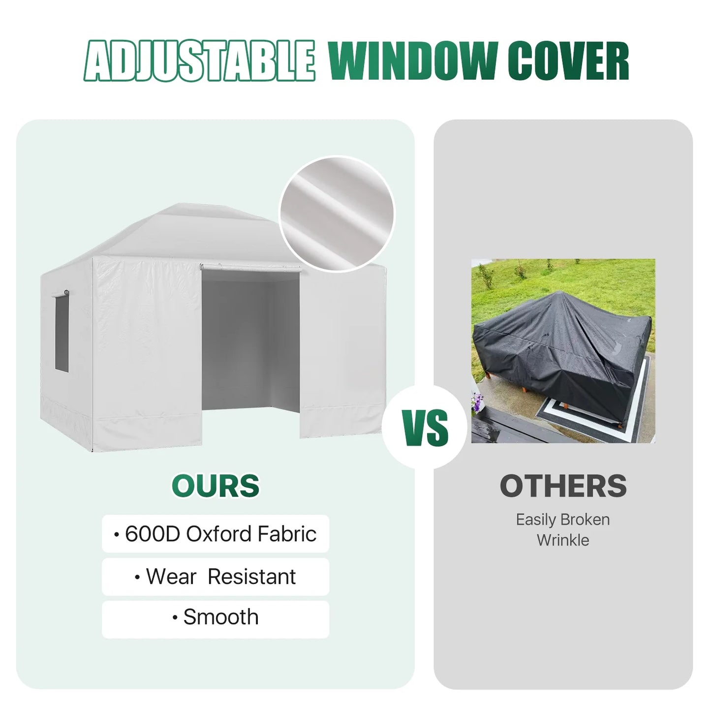 Clouddwell 10'x12' Hardtop Winter Gazebo Cover - All-Weather Waterproof Enclosed Storage with Sidewalls & Screens, White (Gazebo Not Included)