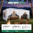 ClouDDwell Pop up Canopy, Party Tent, 10x20 ft. Portable Outdoor Event, Instant Shelter Canopy with 6 Removable Sidewalls and 1 Carry Bag, White