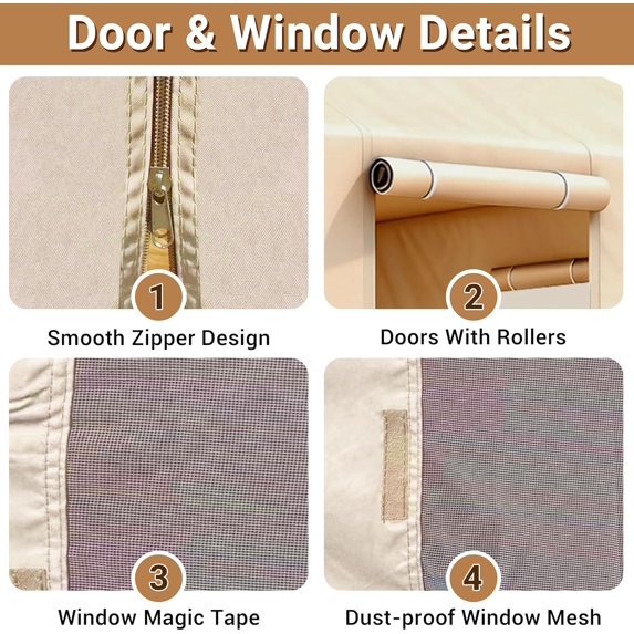 Clouddwell 10'x12' Universal Winter Gazebo Cover Plus, Waterproof Enclosed Cover with Sidewalls & Ventilated Mesh Windows