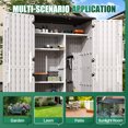 Clouddwell Outdoor Storage Shed, 64 Cu.Ft Vertical Storage Sheds with Shelf, Waterproof Resin Cabinet for Garage Storage, Pool Storage, Bike Shed, Garden Shed, Outdoor Storage(White)