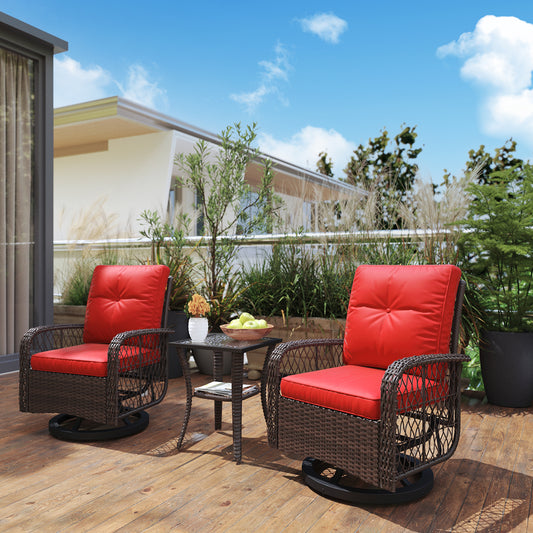 Clouddwell Corso 2-Piece Swivel Chair Set with Accent Table