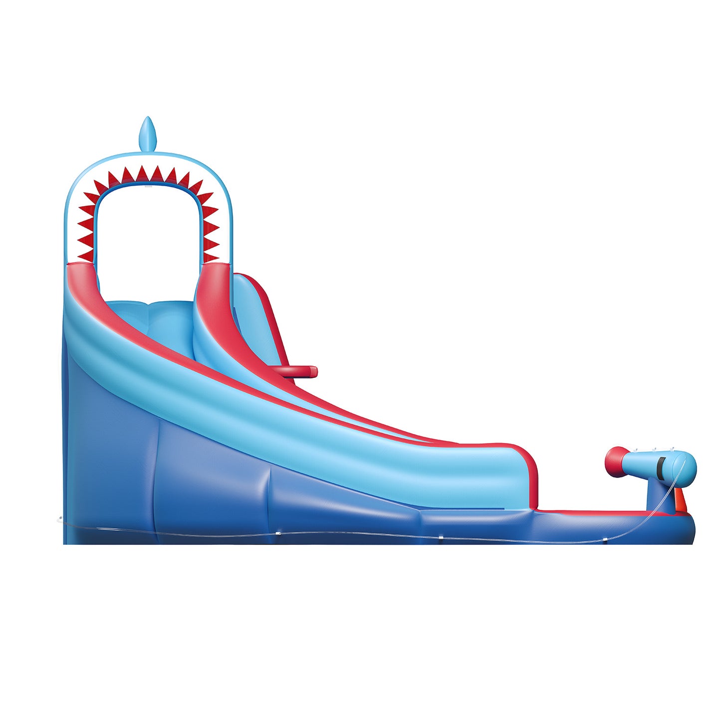 Clouddwell Inflatable Water Slide for Kids with 450W Blower, 5 in 1 Water Park Bounce House for Outdoor Summer Fun, Shark Theme, 10x12FT