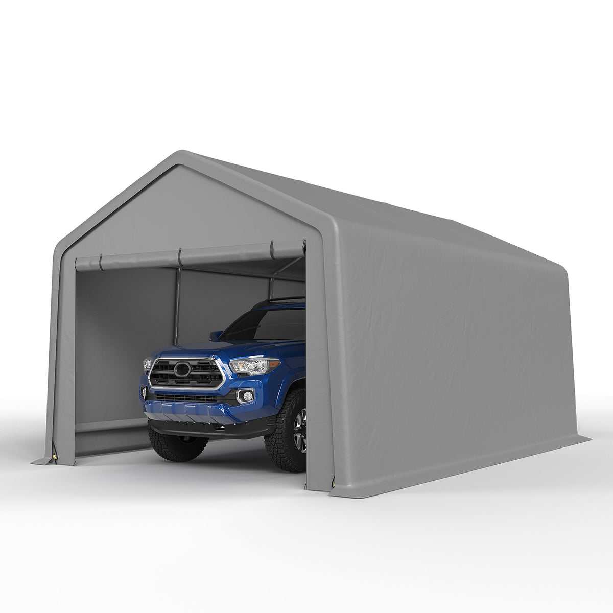 Sunmthink 13x20 FT Outdoor Carport Shed, Portable Storage Sheds with Roll-Up Door, Waterproof Storage Tent with Galvanized Steel Frame & Durable Tarp Cover for Cars, Boats, Trucks and Tools Storage
