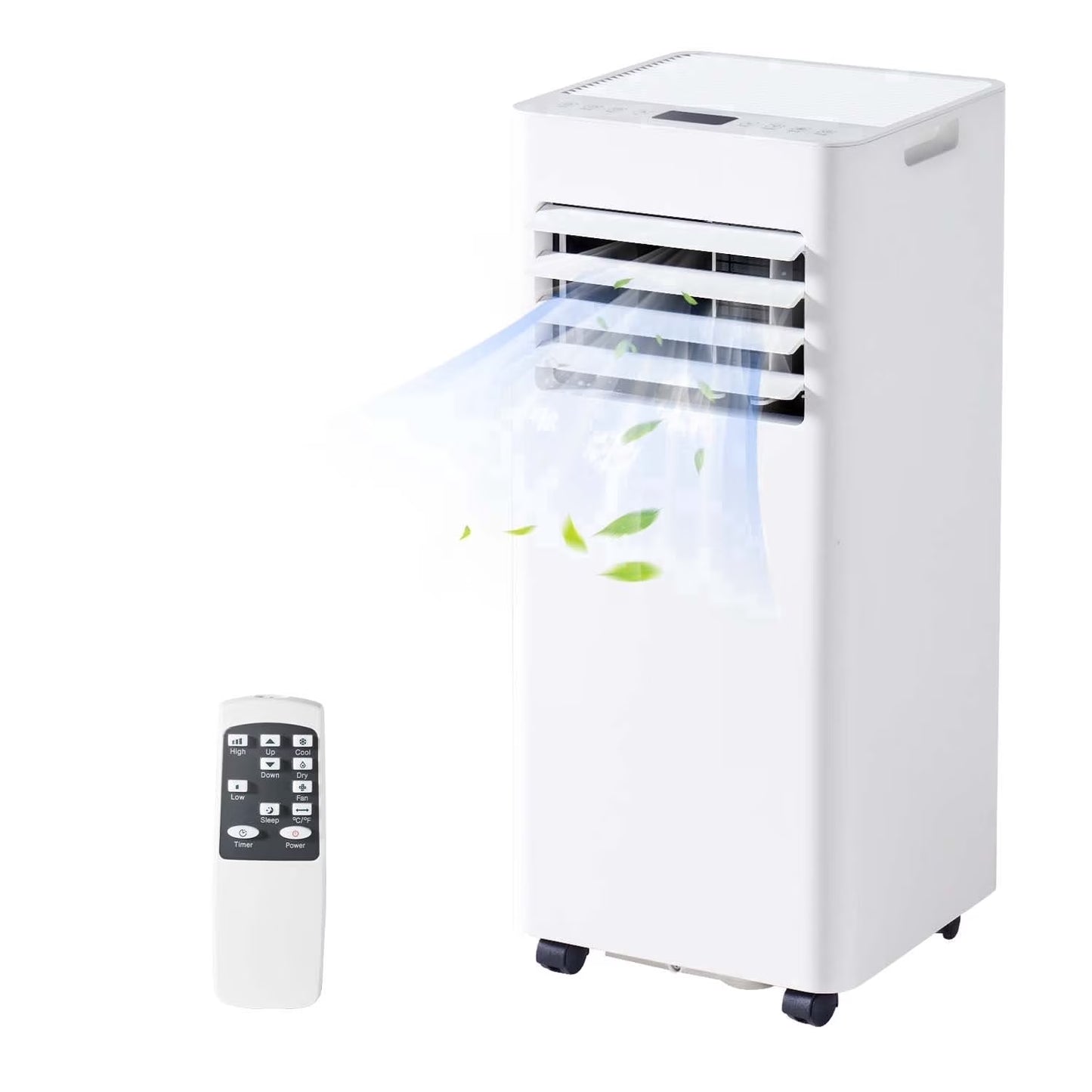 YardCache 10000 BTU Portable Air Conditioners, 4-1 Standing Smart Cooling AC with Remote Control, Cooling, Heating， Dehumidifier and Fan, Automatic Unit for Bedroom, Portable AC for Room Indoors