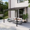 Clouddwell 10x10 FT Black Aluminum Hardtop Pavilion, Elegant Outdoor Pergola with Permanent Roof for Patio & Garden