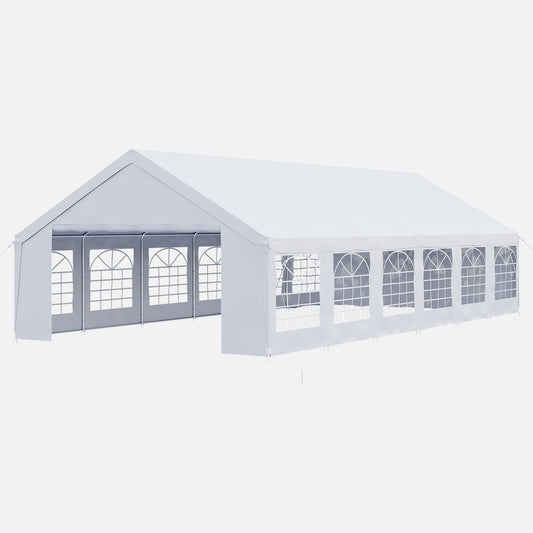 Clouddwell Wedding & Event Tent, 30x20 FT White Canopy with Removable Sidewalls, Waterproof Party Tent for Outdoor Gatherings, BBQ, Birthday, Camping
