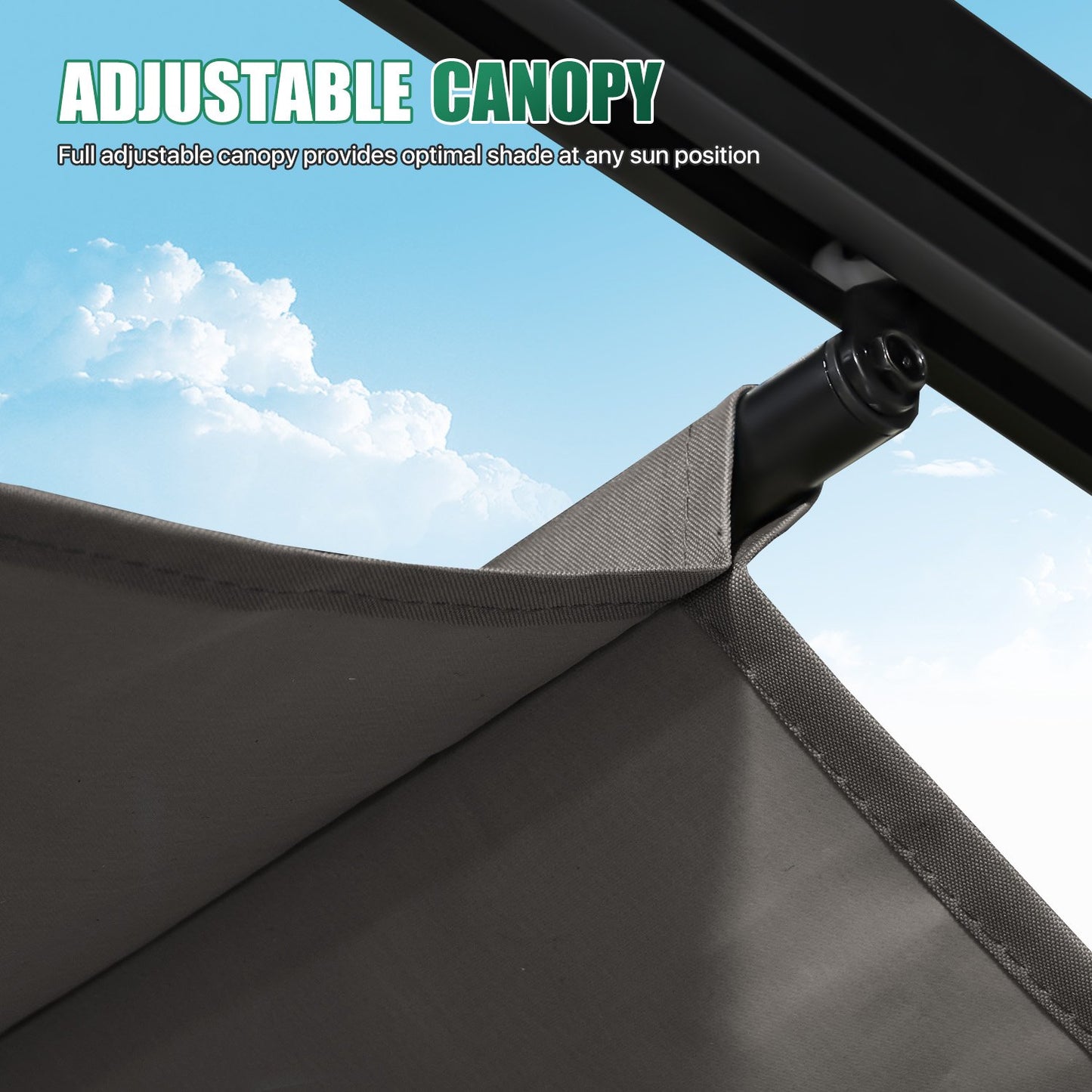 Clouddwell 12x10 ft Outdoor Pergola with Retractable Canopy, Heavy-Duty Metal Frame Patio Pergola for Backyard & Garden, UV Protection Sun Shade, Gray