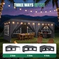 ClouDDwell Pop up Canopy, Party Tent, 10x20 ft. Portable Outdoor Event, Instant Shelter Canopy with 6 Removable Sidewalls and 1 Carry Bag, Gray