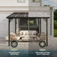 Clouddwell 10x10 FT Black Aluminum Hardtop Pavilion, Elegant Outdoor Pergola with Permanent Roof for Patio & Garden