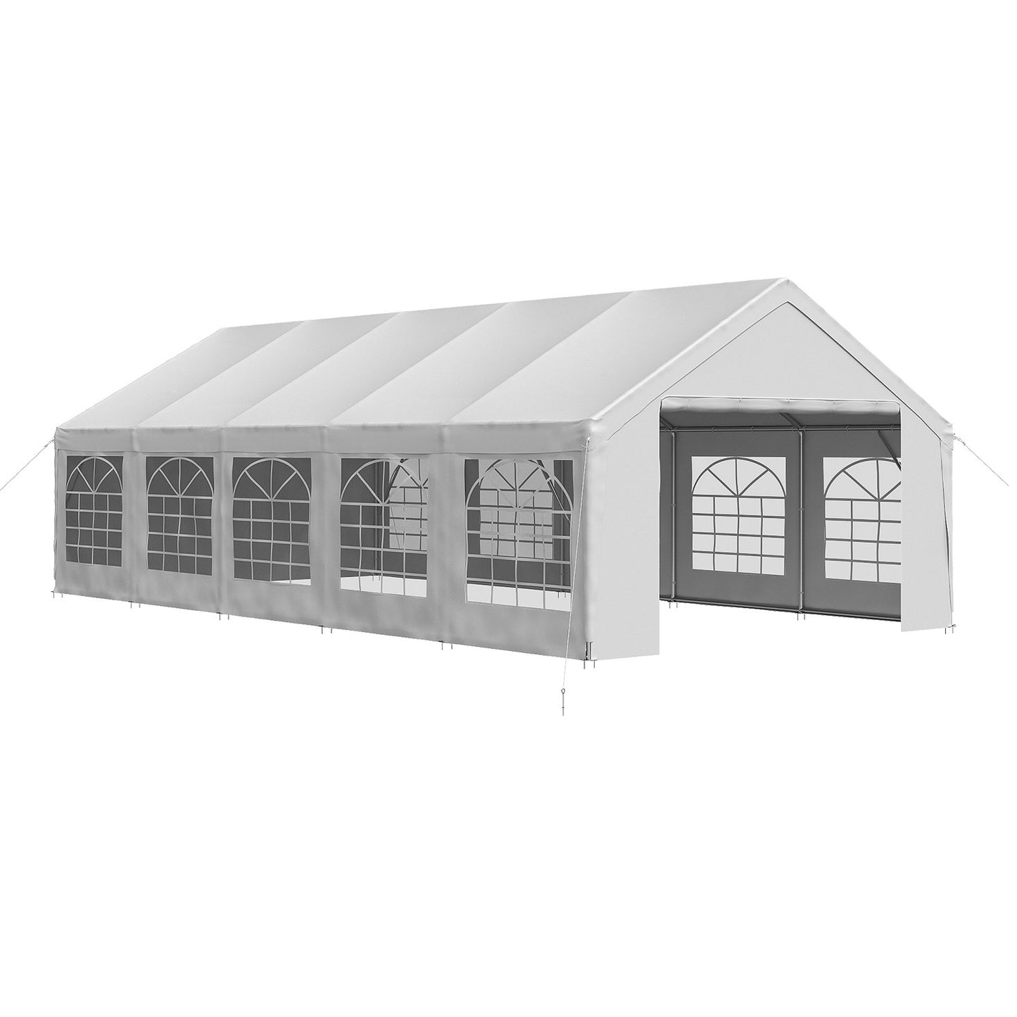 Clouddwell 32*16FT Party Tent,Heavy Duty Outdoor Awning Tent,with Removable Sidewalls, Commercial Wedding Big Tent,Carport, BBQ,UV 50+, Waterproof, White