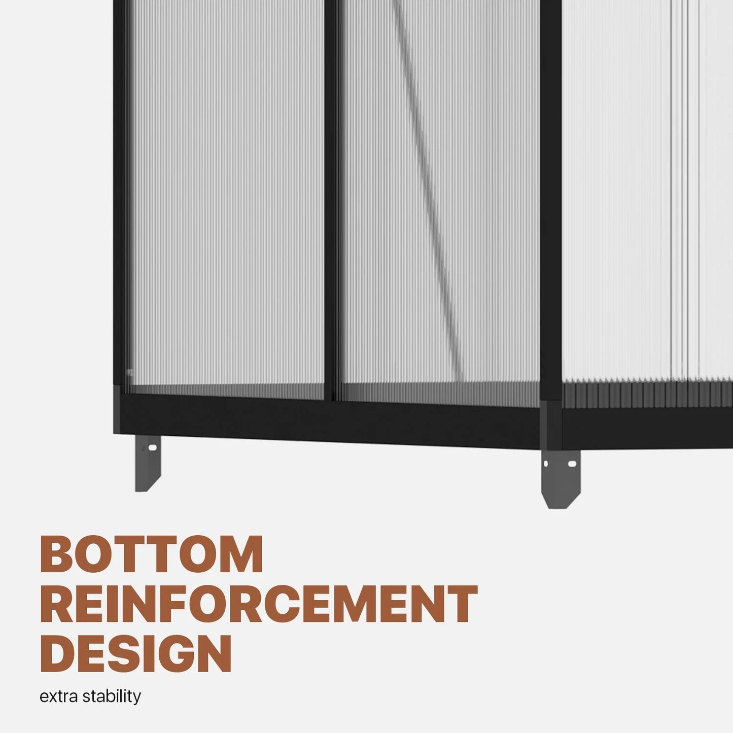 Clouddwell Outdoor Greenhouse - Polycarbonate Panels & Sturdy Aluminum Frame 4x6 FT