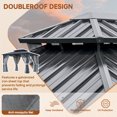 Clouddwell 12x10 FT Hardtop Aluminum Gazebo with Steel Roof, Screens & Curtains for Patio, Deck Outdoor Shade Pavilion