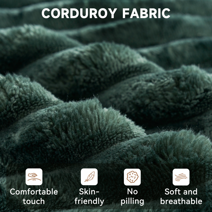 Sunmthink Cloud Couch Corduroy Modular Sectional Sofa L-Shape Boneless Couch with Wide Armrests and Cup Holders for Living Room Bedroom, No Assembly Required (Black)