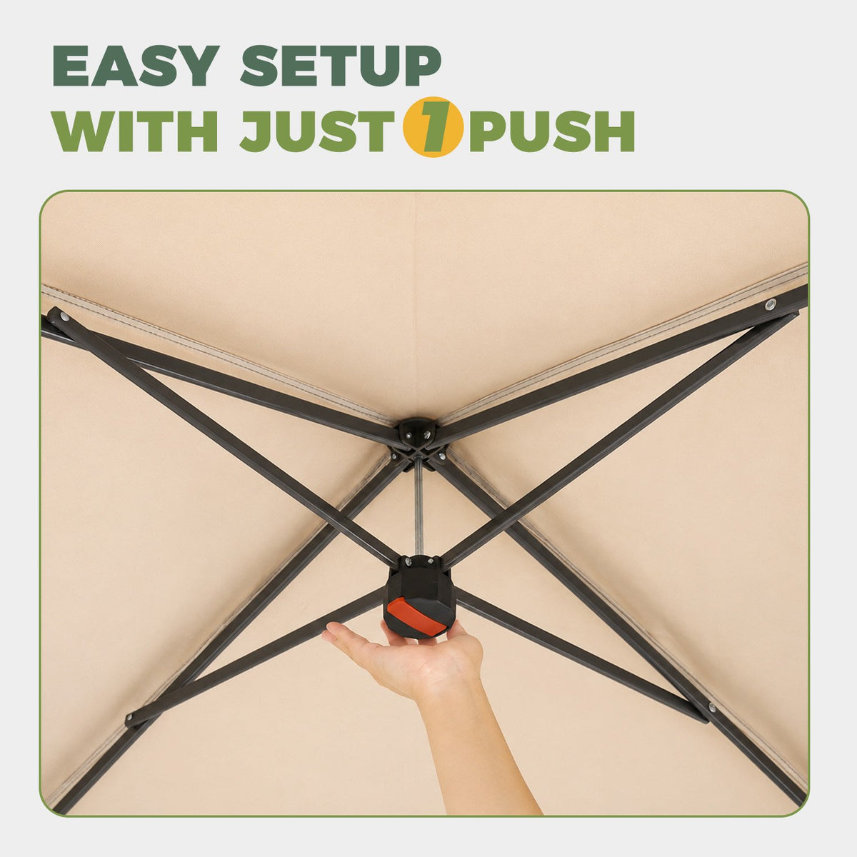 Dateyes 12x12 FT Pop Up Gazebo, Outdoor Gazebo Canopy with Mosquito Netting, 3 Adjustable Heights, Portable Patio Gazebo Tent for Backyard, Patio, Brown